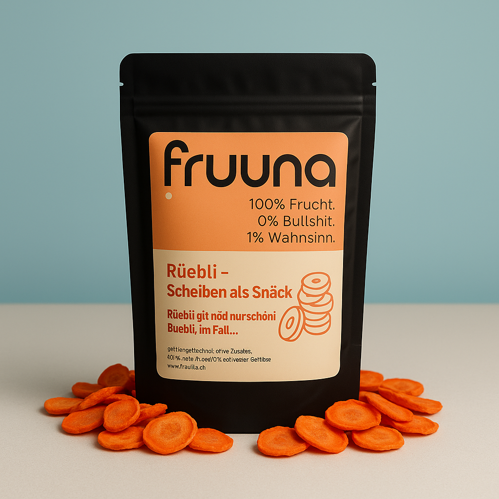 Karotten-Chips, 60g – 100 % Rüebli. 0 % Bullshit.