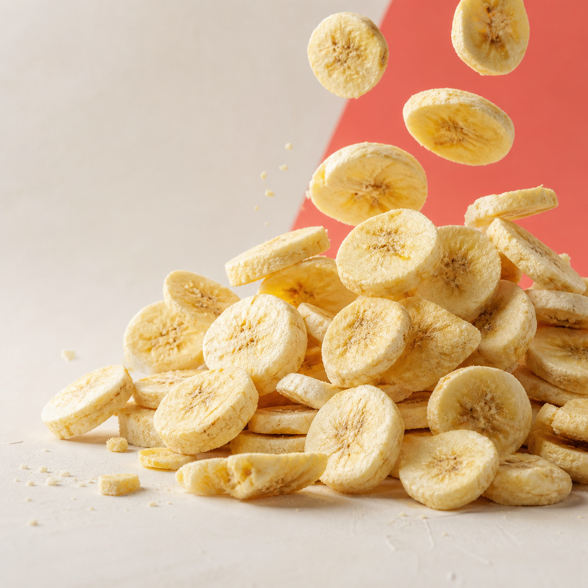 Gefriergetrocknete Bananenscheiben von Fruuna, knusprig und ohne Zusätze