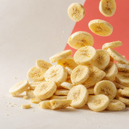 Gefriergetrocknete Bananenscheiben von Fruuna, knusprig und ohne Zusätze